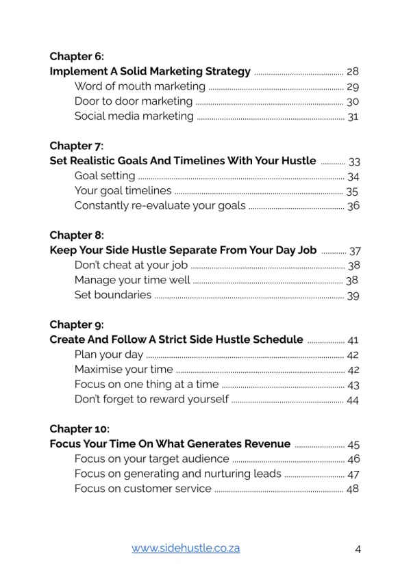 From Side Hustle To Main Hustle Index 2